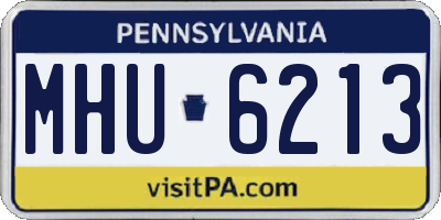 PA license plate MHU6213