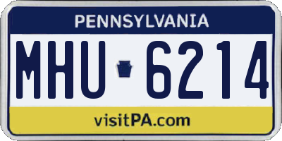 PA license plate MHU6214