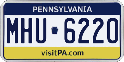 PA license plate MHU6220