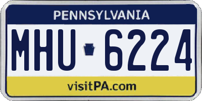 PA license plate MHU6224