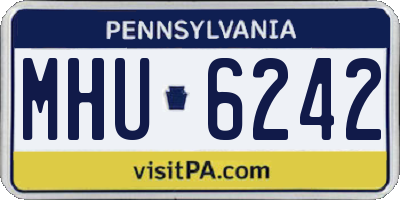 PA license plate MHU6242
