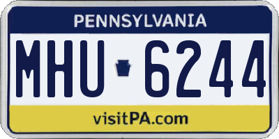 PA license plate MHU6244