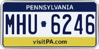 PA license plate MHU6246