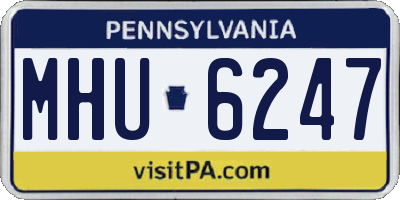 PA license plate MHU6247
