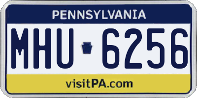 PA license plate MHU6256
