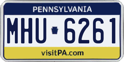 PA license plate MHU6261