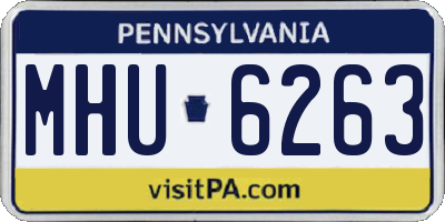PA license plate MHU6263