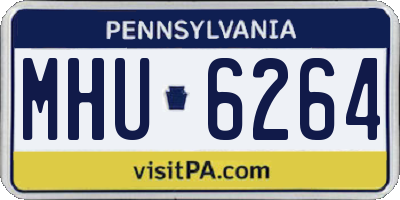 PA license plate MHU6264