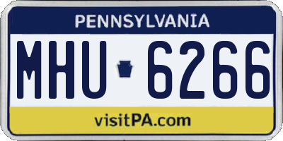 PA license plate MHU6266