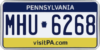 PA license plate MHU6268