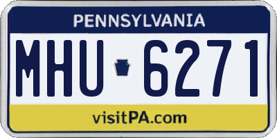 PA license plate MHU6271