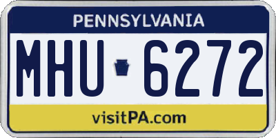 PA license plate MHU6272