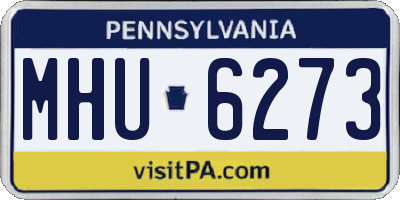 PA license plate MHU6273