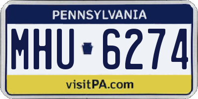 PA license plate MHU6274