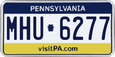 PA license plate MHU6277