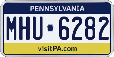 PA license plate MHU6282