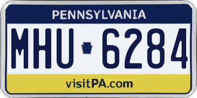 PA license plate MHU6284