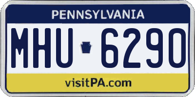 PA license plate MHU6290