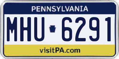 PA license plate MHU6291