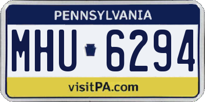 PA license plate MHU6294