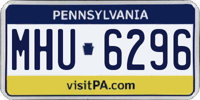 PA license plate MHU6296