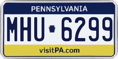 PA license plate MHU6299