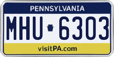 PA license plate MHU6303