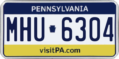 PA license plate MHU6304