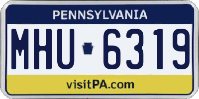 PA license plate MHU6319
