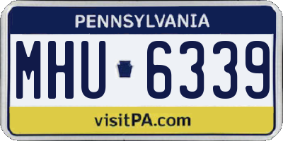 PA license plate MHU6339