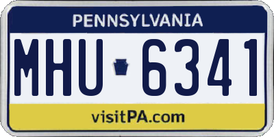 PA license plate MHU6341