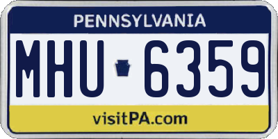 PA license plate MHU6359