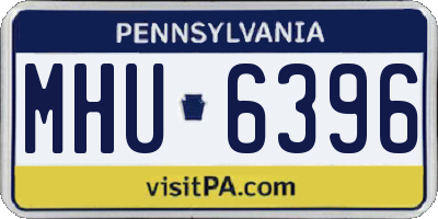 PA license plate MHU6396