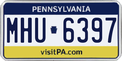 PA license plate MHU6397