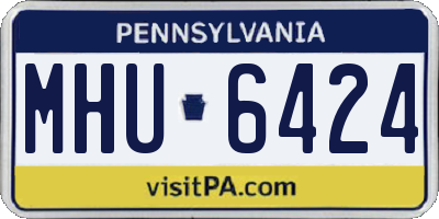 PA license plate MHU6424