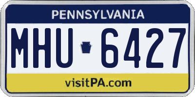 PA license plate MHU6427