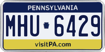 PA license plate MHU6429