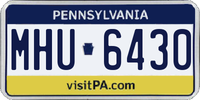 PA license plate MHU6430