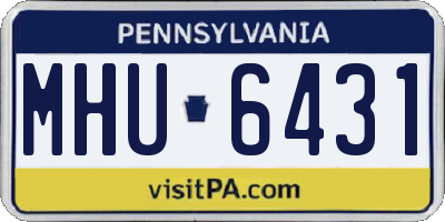 PA license plate MHU6431