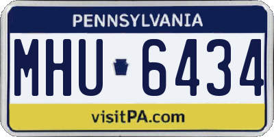 PA license plate MHU6434