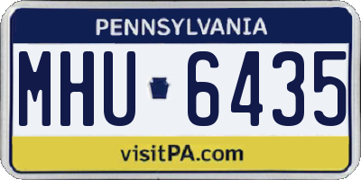 PA license plate MHU6435