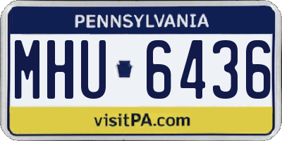 PA license plate MHU6436