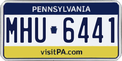 PA license plate MHU6441