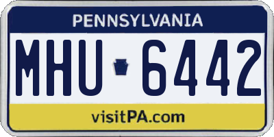PA license plate MHU6442