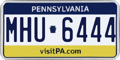 PA license plate MHU6444