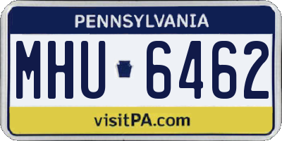 PA license plate MHU6462