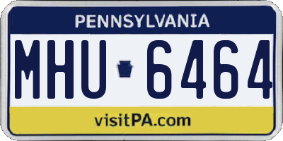 PA license plate MHU6464