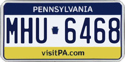PA license plate MHU6468
