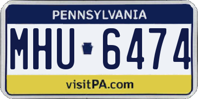 PA license plate MHU6474