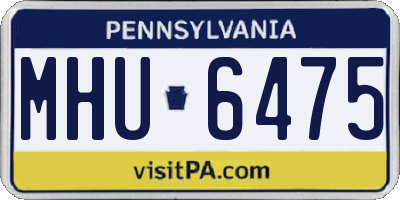 PA license plate MHU6475